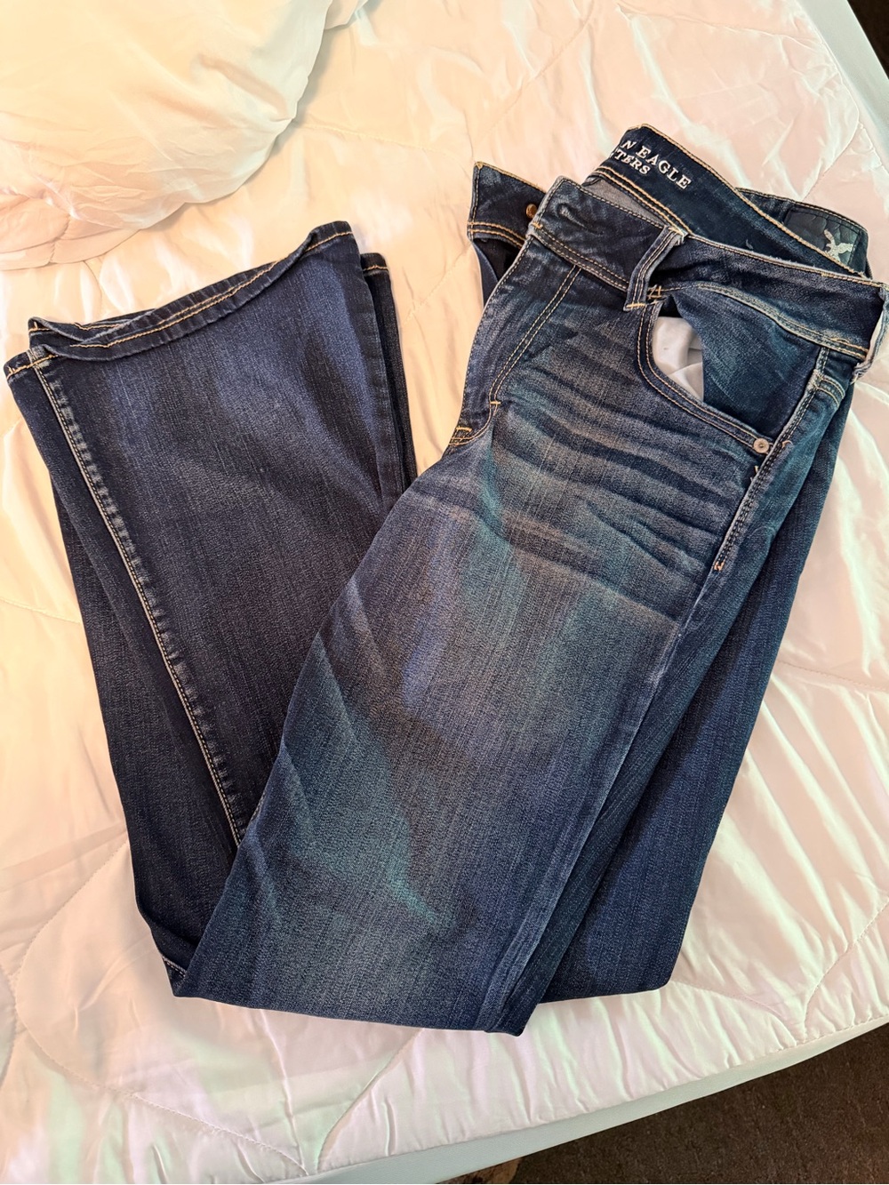 American Eagle Outfitters Women's Dark Blue Boot Cut Jeans